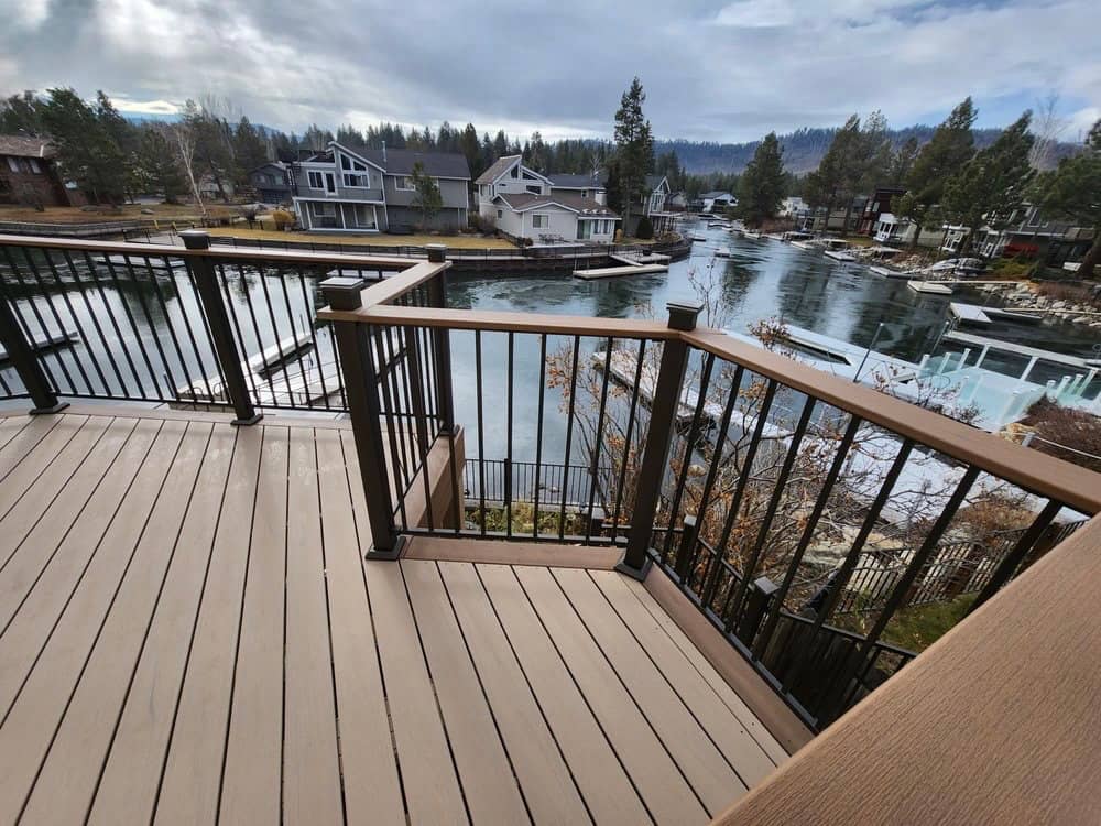 Custom Trex deck construction in South Lake Tahoe